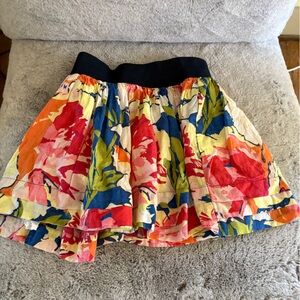 Abercrombie & Fitch Floral Skater Skirt - Red, Blue, Green